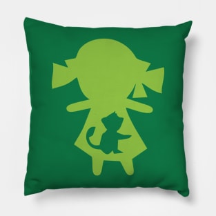 Monkey Girl - Green Pillow