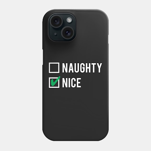 Naughty or Nice (check marked) Phone Case by Elvdant