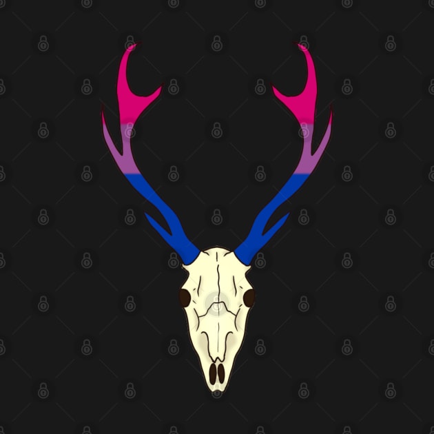 Bisexual Pride Deer Skull by whizz0