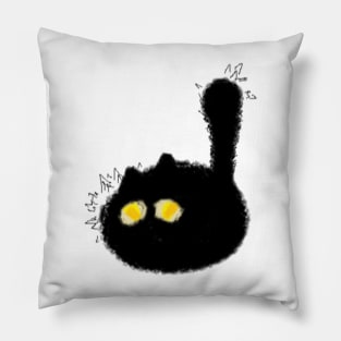 Scared Cat MS paint Pillow