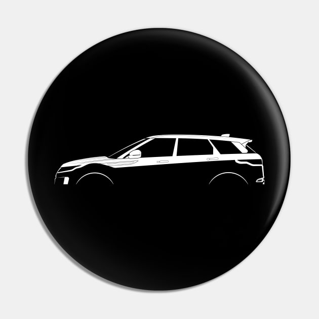 Range Rover Evoque (2019) Silhouette Pin by Car-Silhouettes