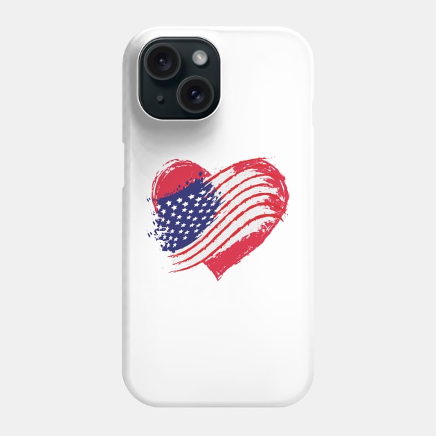 Patriotic USA flag Phone Case by Cranky Goat