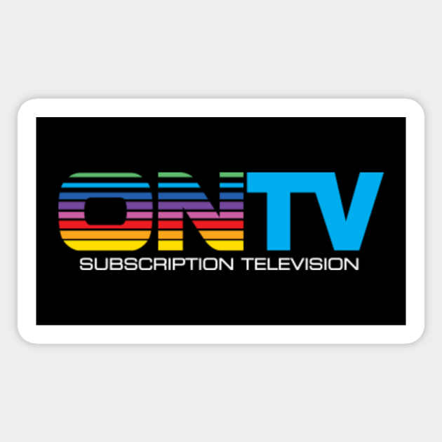ON TV Sticker - Defunct Subscription Television Logo - Rainbow Version - On Tv Subscription Television - Sticker