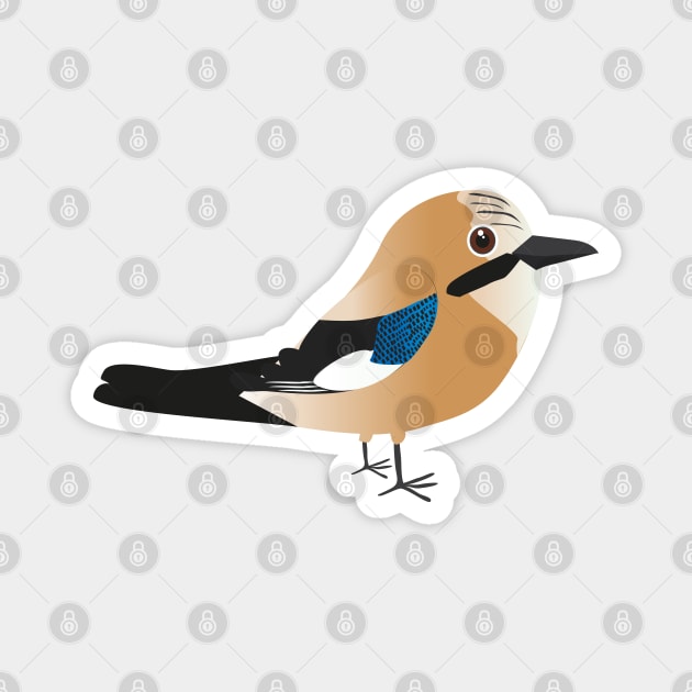 Cute Eurasian jay Magnet by Bwiselizzy