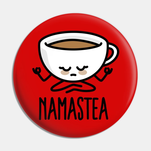 Namastea Namaste meditation black tea Yoga Kawaii Pin by LaundryFactory