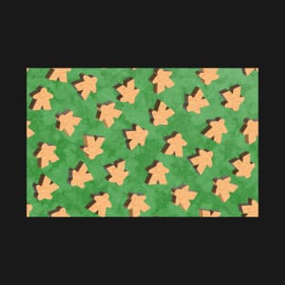 Wooden Meeples on Green| Board Game Night T-Shirt