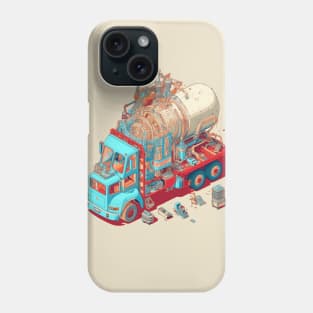 Psychedelic Style Cement Mixer Truck Phone Case