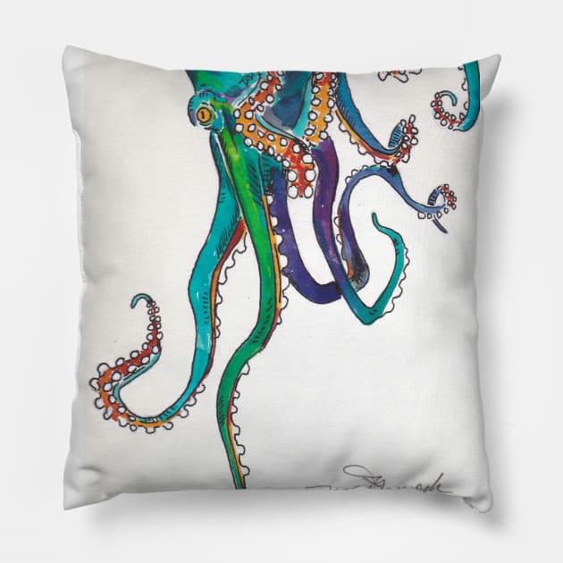 Blue/Green Octopus Pillow by Octo30