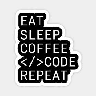 Eat, Sleep, Coffee, Code, Repeat Magnet