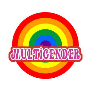 Multigender LGBT Pride Rainbow Flag Roundel. T-Shirt