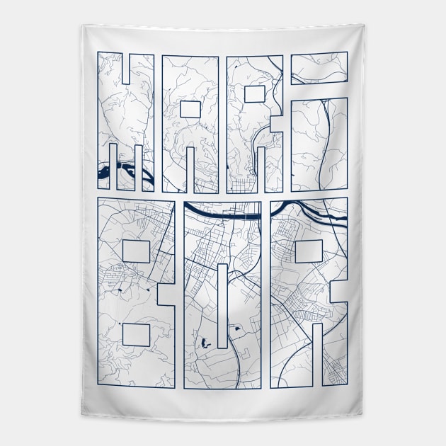 Maribor, Slovenia City Map Typography - Coastal Tapestry by deMAP Studio