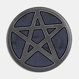 Grey Stone Effect Pentagram Pin