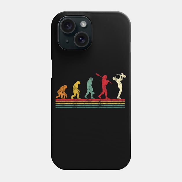 Vintage Evolution Of Saxophone Man Phone Case by BlendedArt