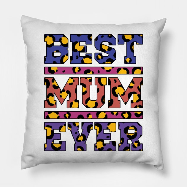 Best Mum Ever v4 Pillow by Emma