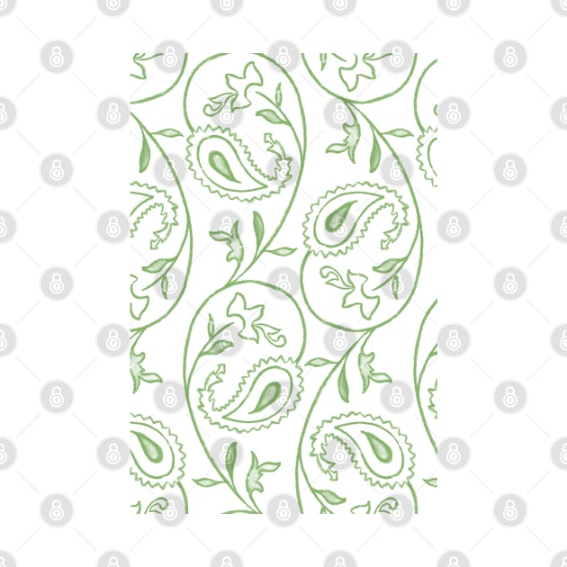 Green Flora Pattern by kriitiika