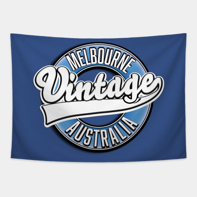 Melbourne Australia vintage logo Tapestry by nickemporium1