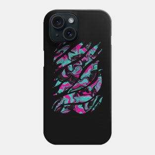 Abstract geometric shape with melted neon colors Phone Case