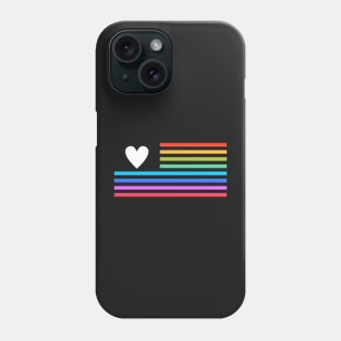 USA LGBT Pride-  American Flag Style Love Design Phone Case