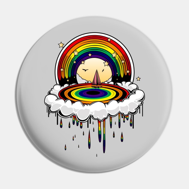 Rainbow Rain Pin by adamzworld