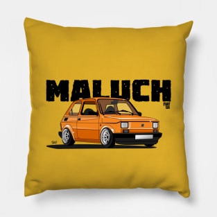 Fiat 126p Maluch Orange Pillow