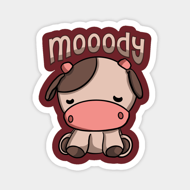 Mooody Cow Magnet by Tricera Tops