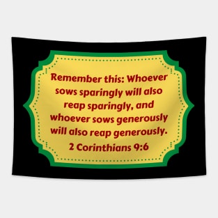 Bible Verse 2 Corinthians 9:6 Tapestry