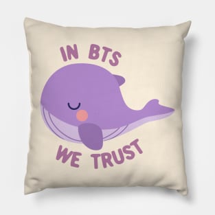 Tinytan whale in BTS we trust Pillow