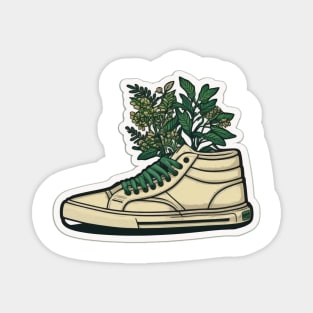 Elevate Your Style and the Planet with the Beige Cartoon Converse-Inspired Magnet