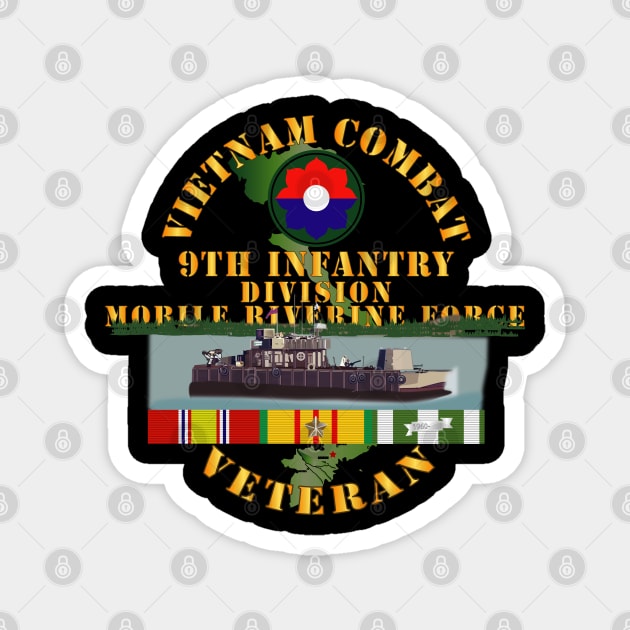 Vietnam Combat Vet w 9th Inf Div - Mobile Riverine Force w VN SVC Magnet by twix123844