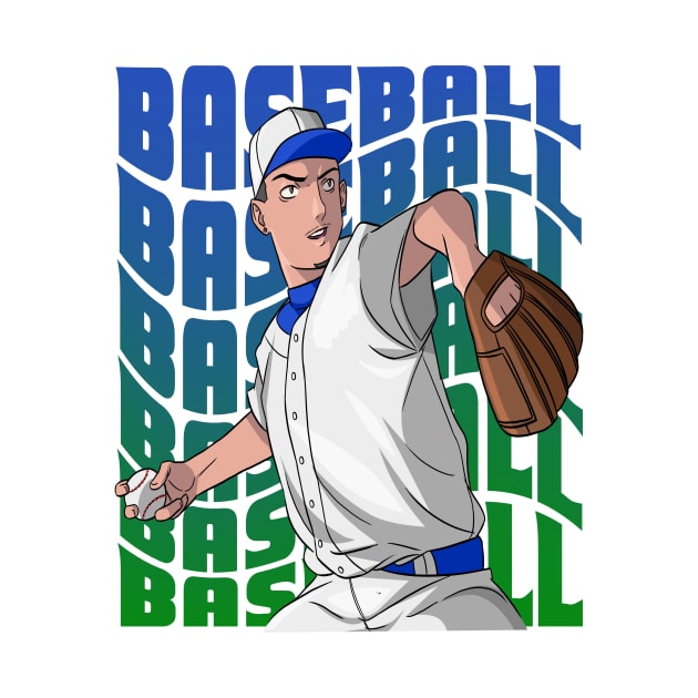 Baseball Player Boys Girls Youth Pitcher Sports by Noseking