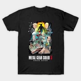 Metal Gear Solid T-Shirt Herren - Solid Snake Design Schwarz