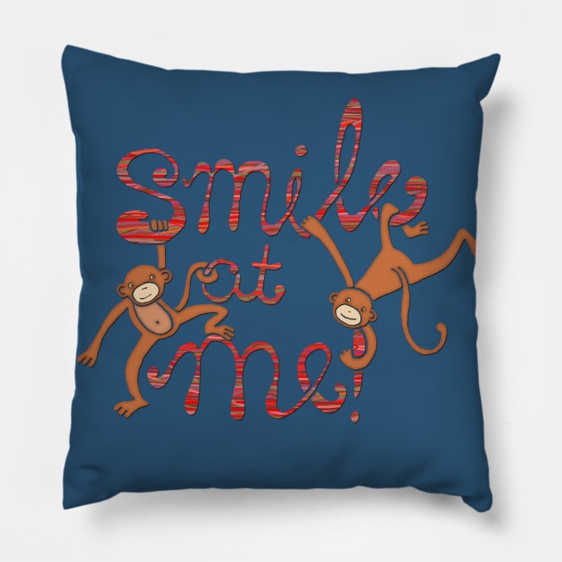 Smile at me! Pillow by micklyn