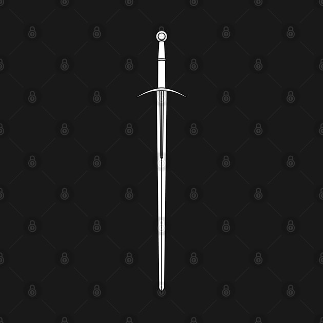 Hand and a half sword / Bastard sword (white) by PabloDeChenez