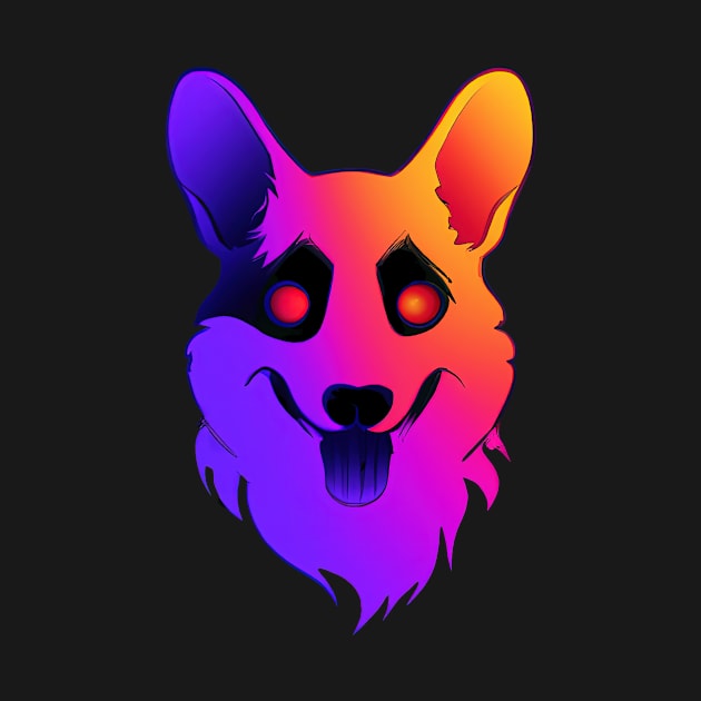 Spooky Corgi Halloween Portrait by BetterManufaktur