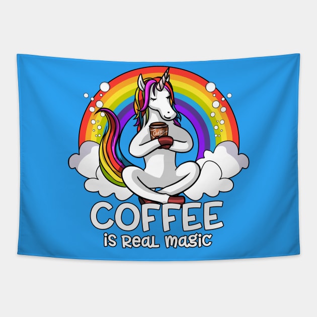 Unicorn Coffee Tapestry by underheaven