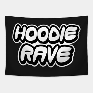 Hoodie Rave Black and White Tapestry