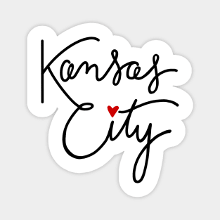 Cursive Kansas City Love Magnet