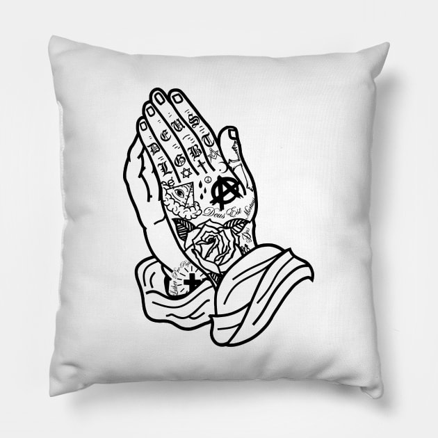 Praying hands Pillow by RoanVerwerft