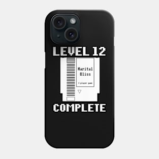 Level 12 Complete  Couples 12th Wedding Phone Case