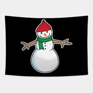 'Christmas Cute Snowman' Funny Snowman Christmas Tapestry