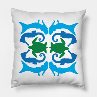 Mermaids seahorses sea turtle Pillow