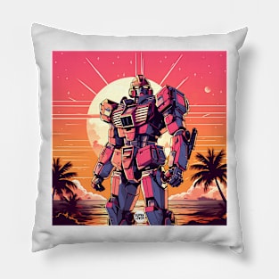 Red Skyline Pillow