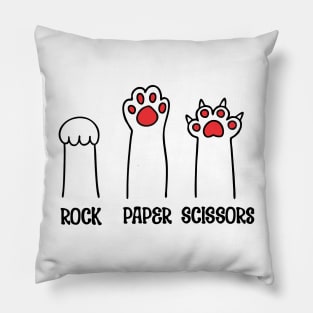 Rock Paper Scissors-Red Pillow