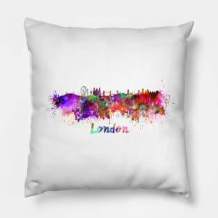 London skyline in watercolor Pillow