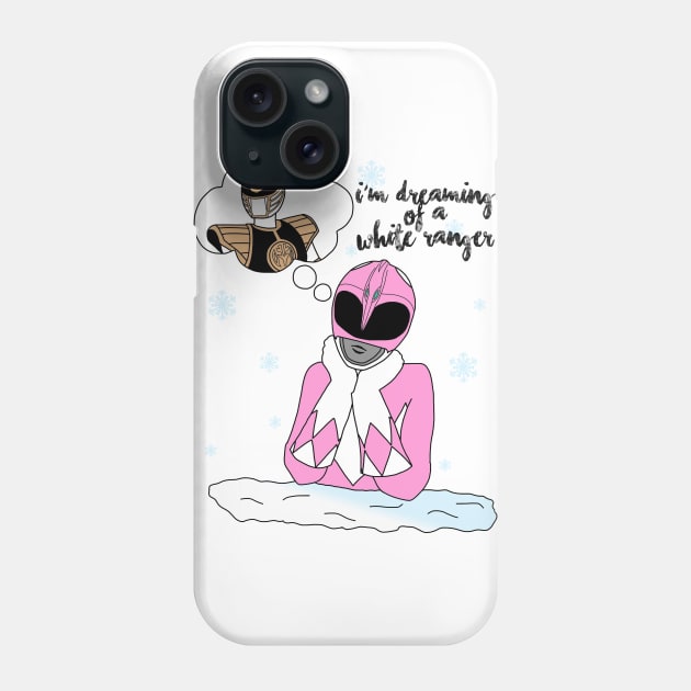 Power Rangers "Dreaming of a White Ranger" Design Phone Case by SimplePeteDoodles