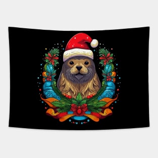 Sea Lion Christmas Tapestry