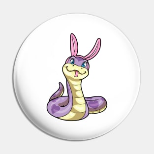 Purple Snake as Rabbit with Heart Pin