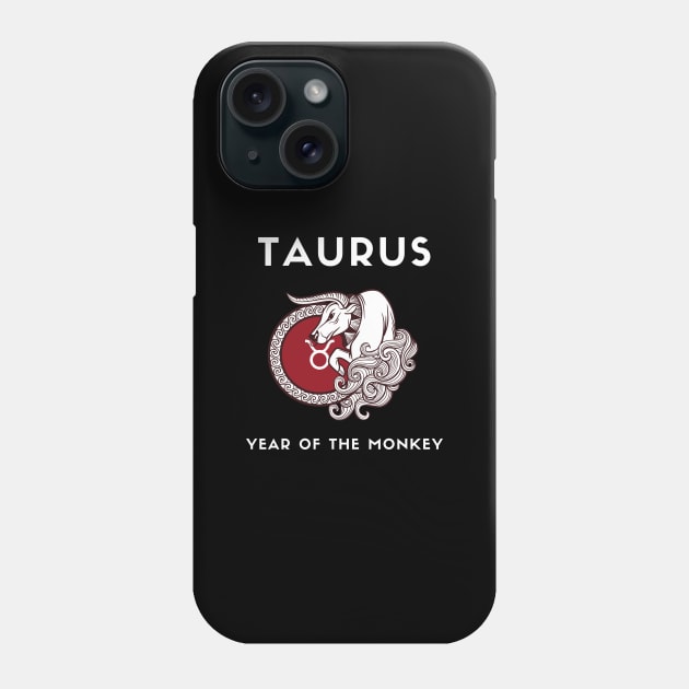 TAURUS / Year of the MONKEY Phone Case by KadyMageInk