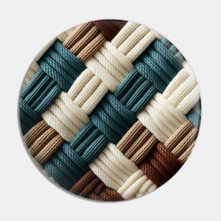 Colorful Textile Pattern Close-up - Seamless Thread Detail Pin
