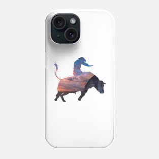 Bull Rider 1: Farm Sunset Phone Case